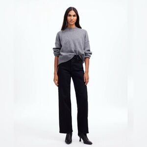 Madewell Perfect Vintage Black Wide-Leg Jean (Size 30)